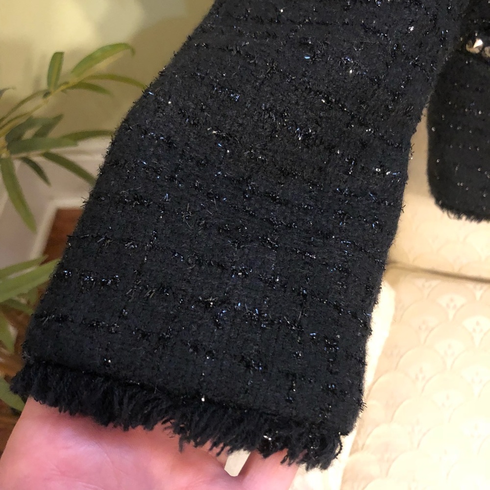 $120 Topshop Tweed Blazer with Sparkle and Studs - Picture 4 of 5